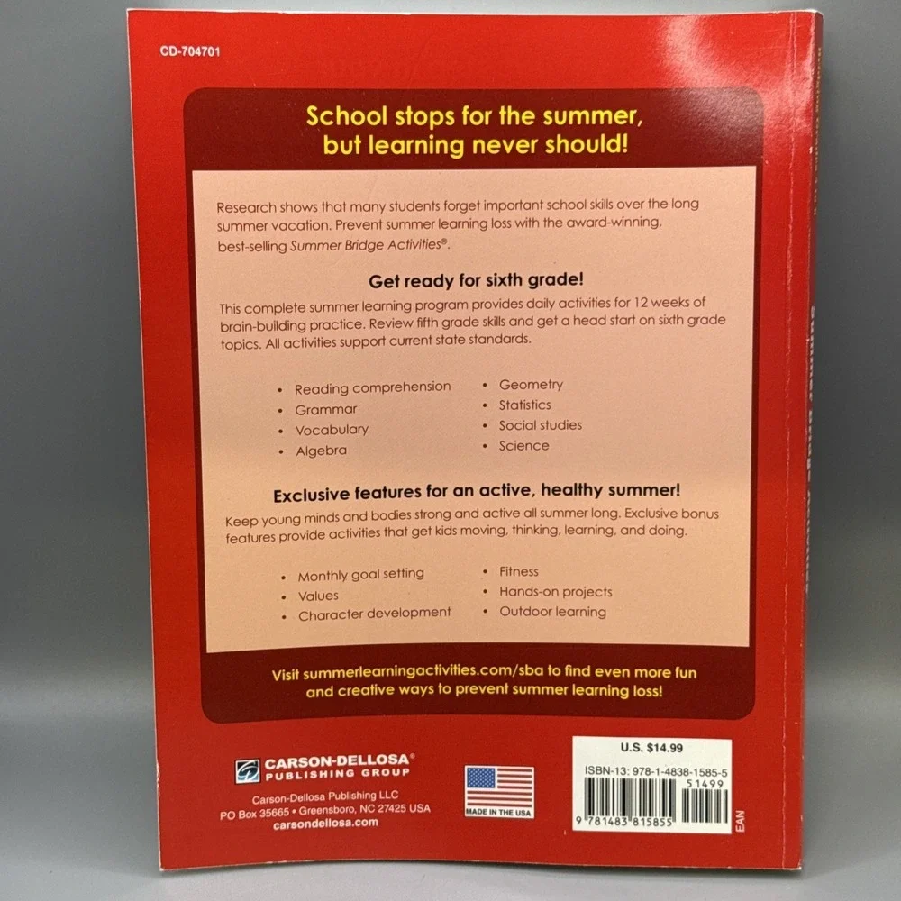 Summer Bridge ActivitiesÂ®, Grades 5 - 6 - Paperback - VERY GOOD
